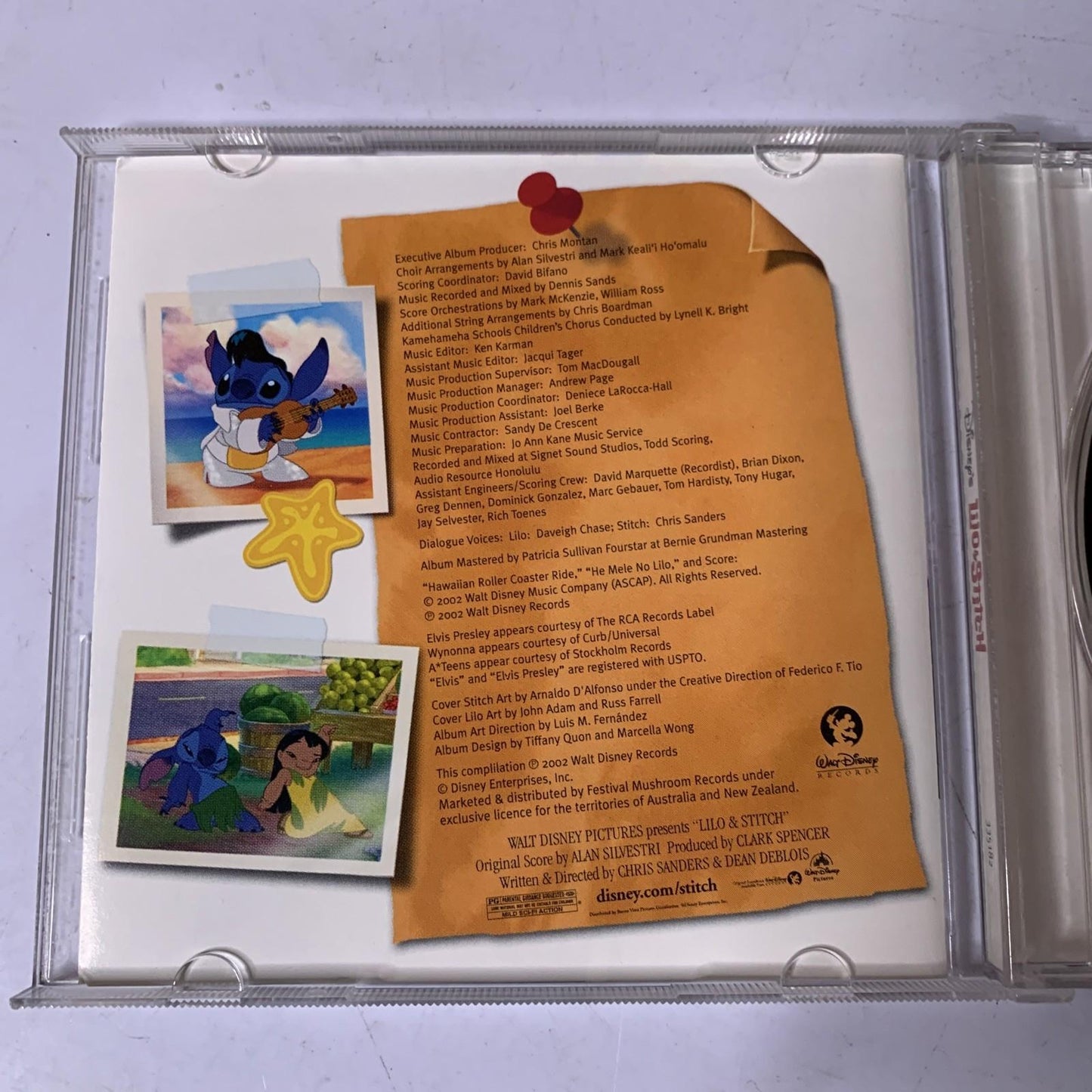 Lilo & Stitch OST Original Film Soundtrack (CD, 2002)