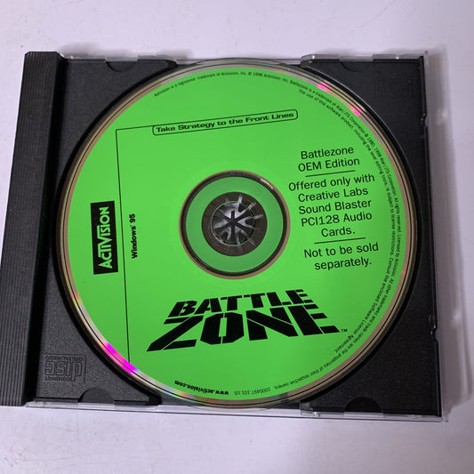 Battlezone PC CD-ROM First-Person Shooter Real-time Strategy 1998 Game