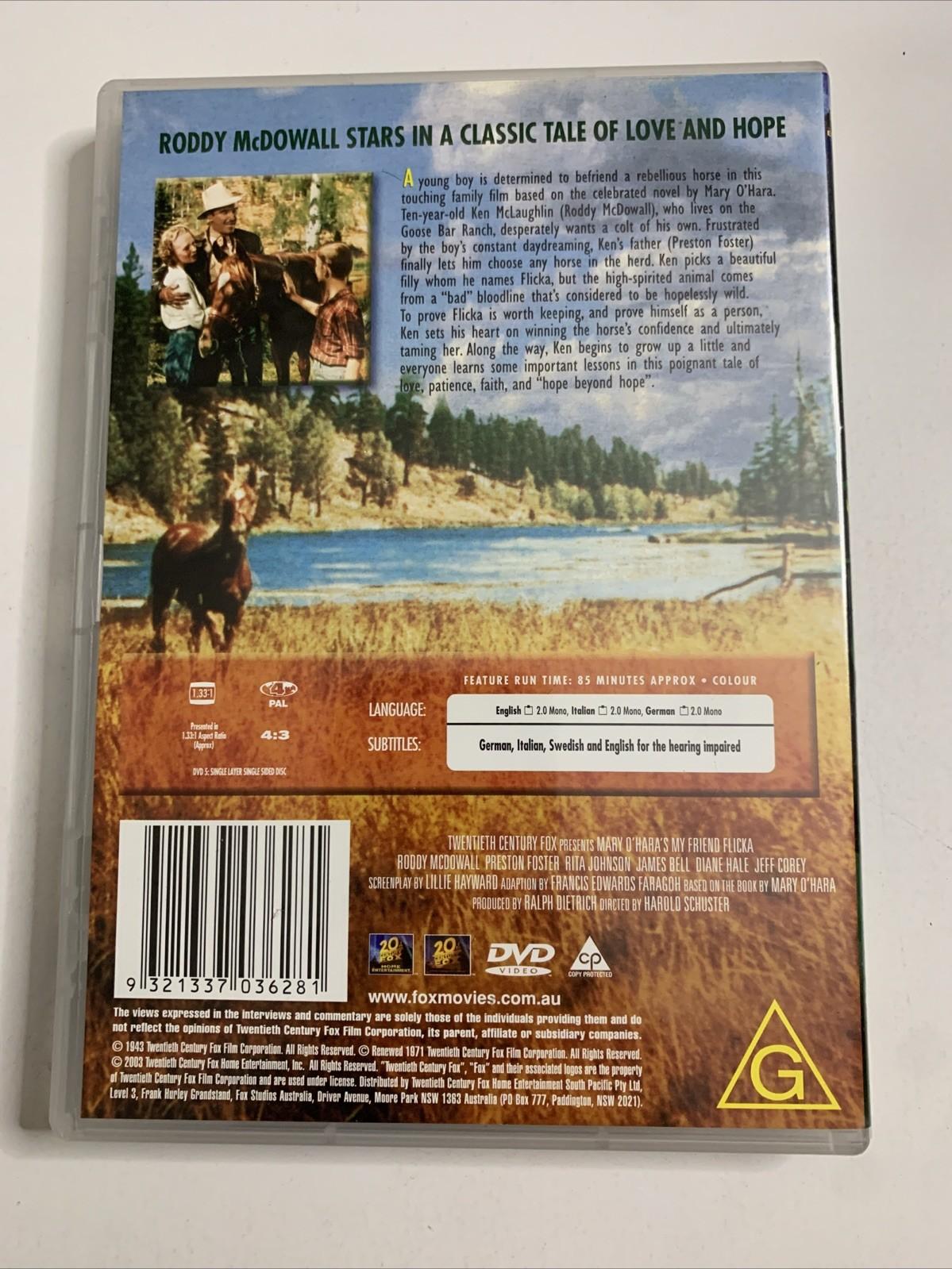 My Friend Flicka (DVD, 1943) Roddy Mcdowall, Preston Foster  Region 4