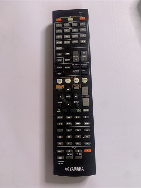 Genuine Yamaha RAV464 ZA11360 Remote Control for AV Receiver *Missing Lid