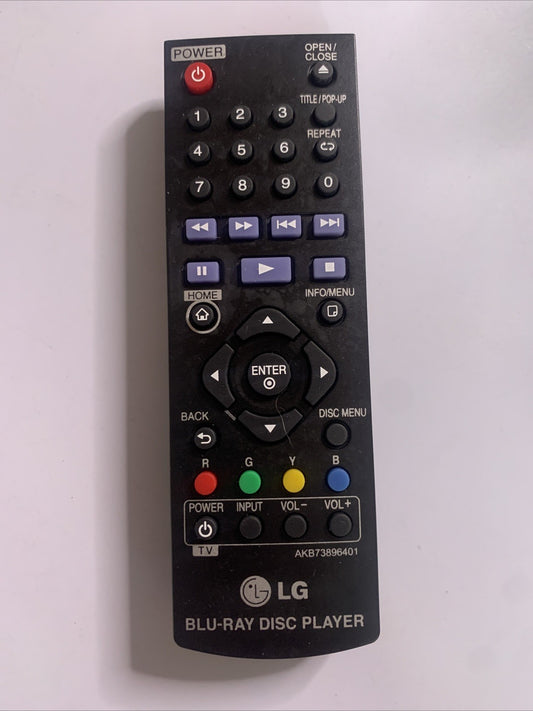 Genuine LG Blu-ray Remote Control For LG Bluray Player AKB73896401