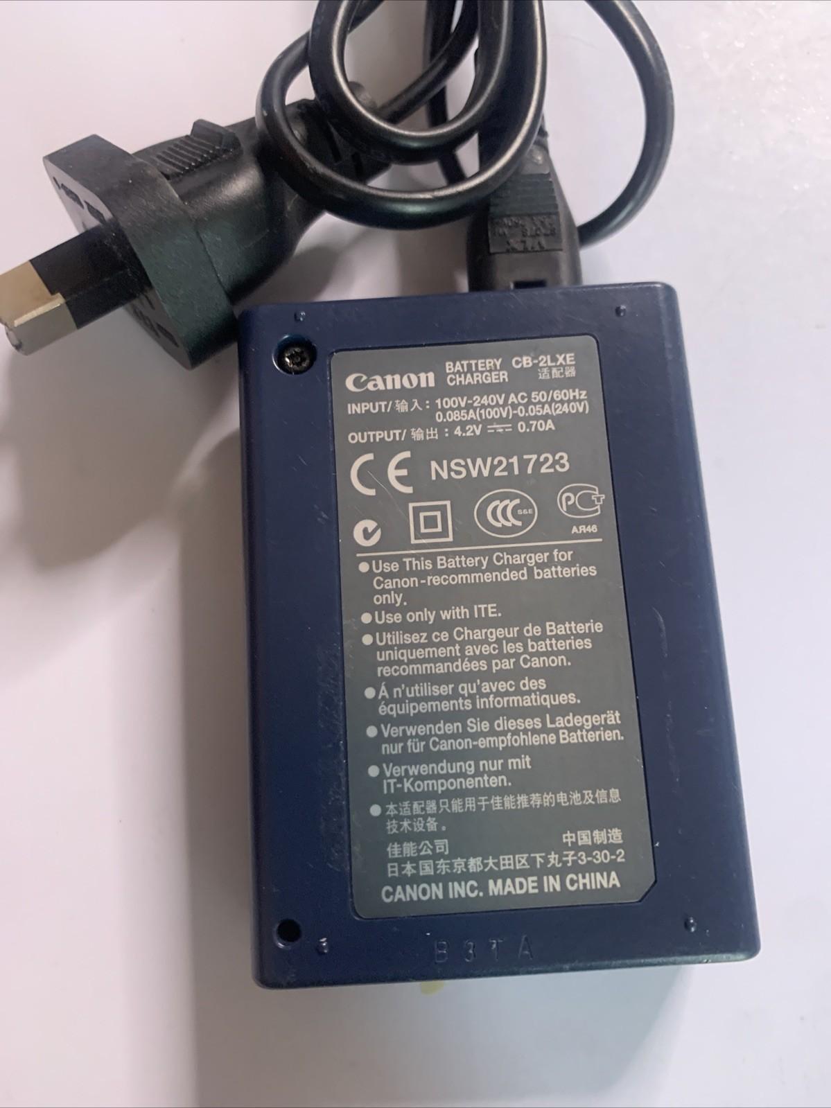 Genuine Canon CB-2LXE Battery Charger For Camera Battery NB-5L