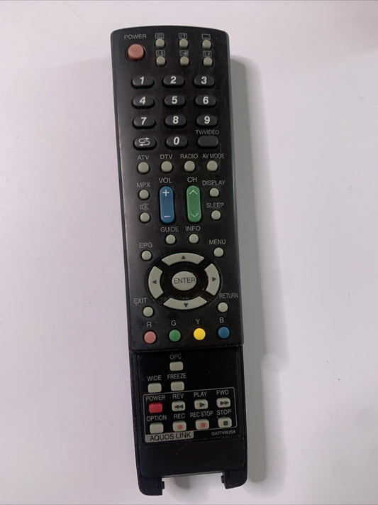 Genuine Sharp AQUOS GA774WJSA Remote Control For Aquos TV *Missing Battery Lid