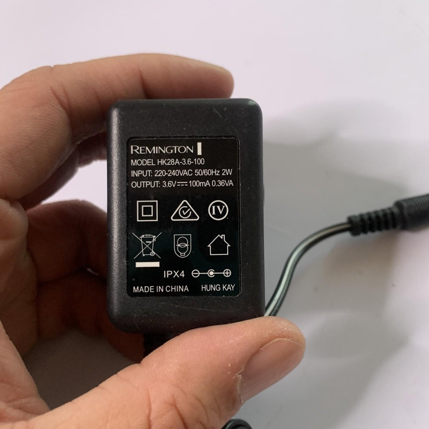 Genuine Remington HK28-3.6-100 Power Supply 3.6V 100mA AC Adapter