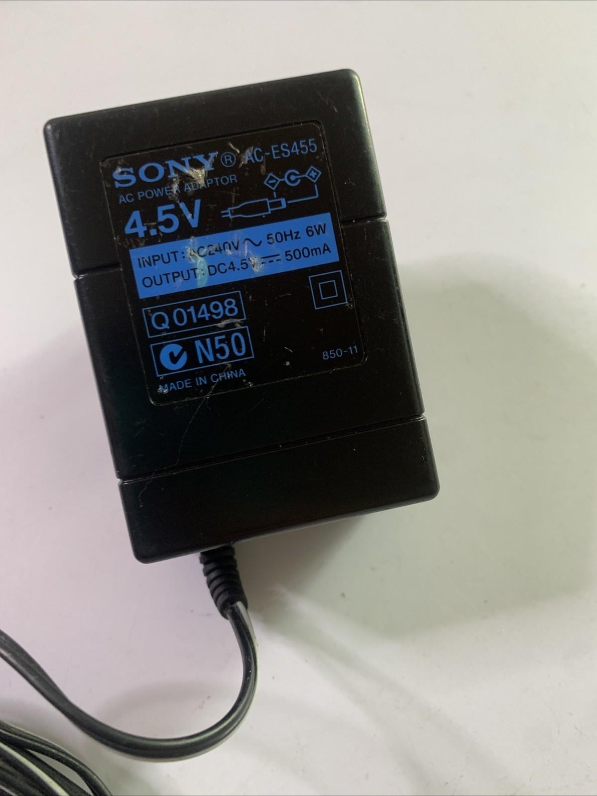 Genuine Sony AC-ES455 Power Supply 4.5V 500mA For Sony MiniDisc / Discman Player