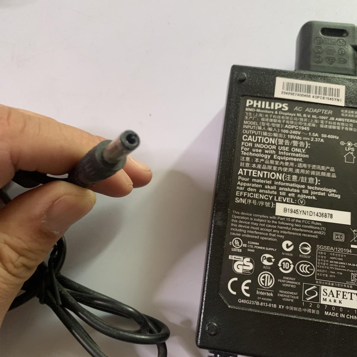 Genuine Philips Monitor Power Supply ADPC1945 19V 2.48A AC Adapter