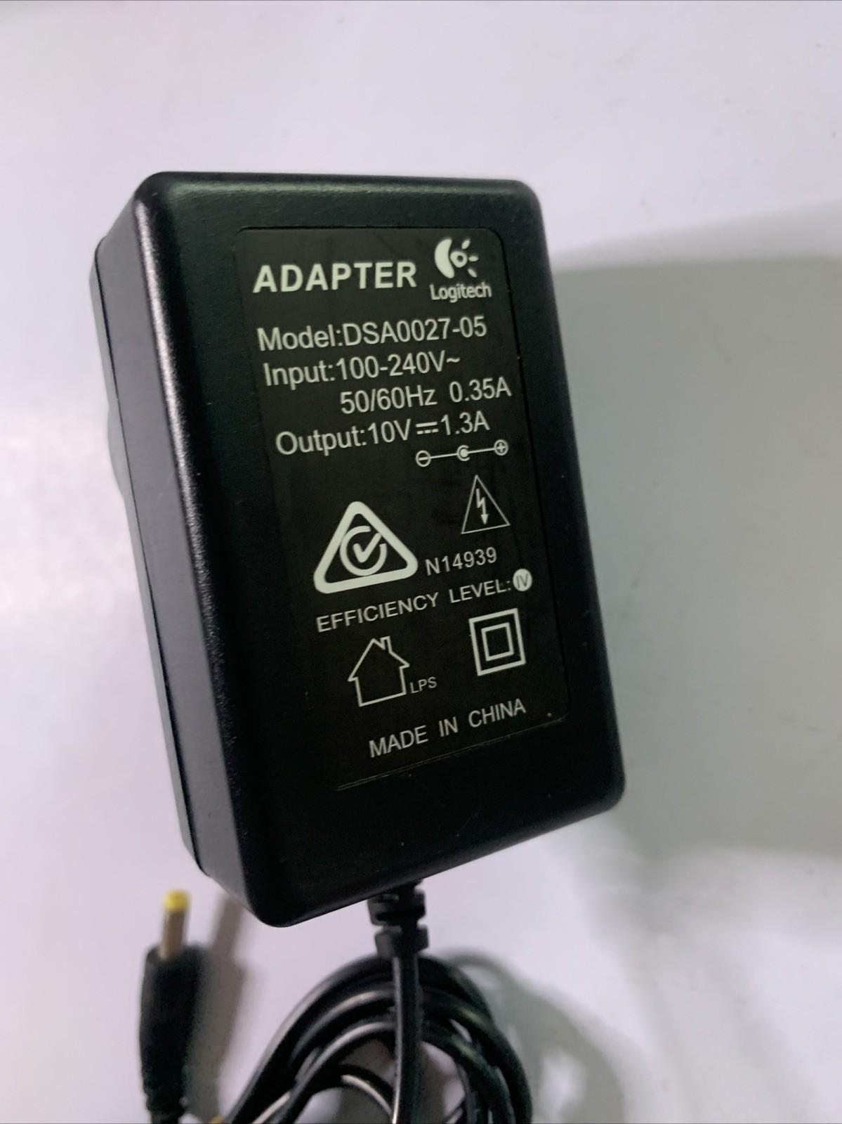 Genuine Logitech DSA0027-05 AC Adapter 10V 1.3A Power Supply For Speakers
