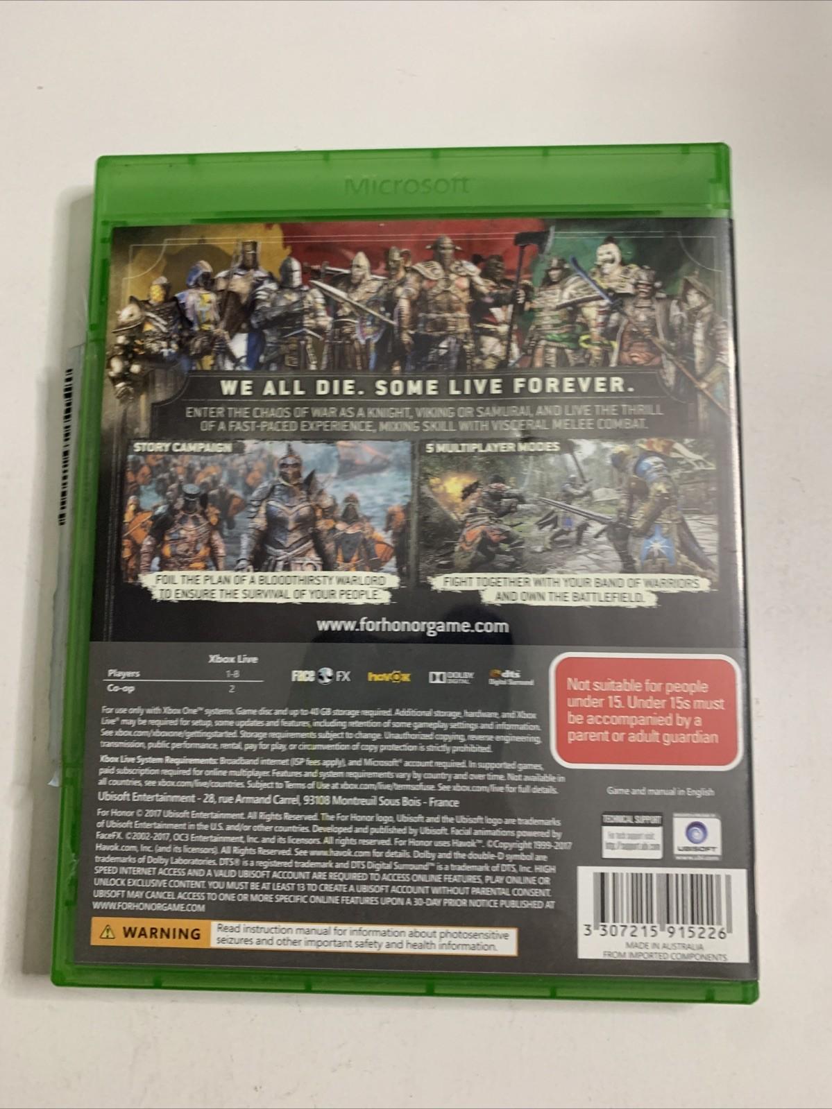 For Honor  2017 Microsoft XBOX One Game Complete