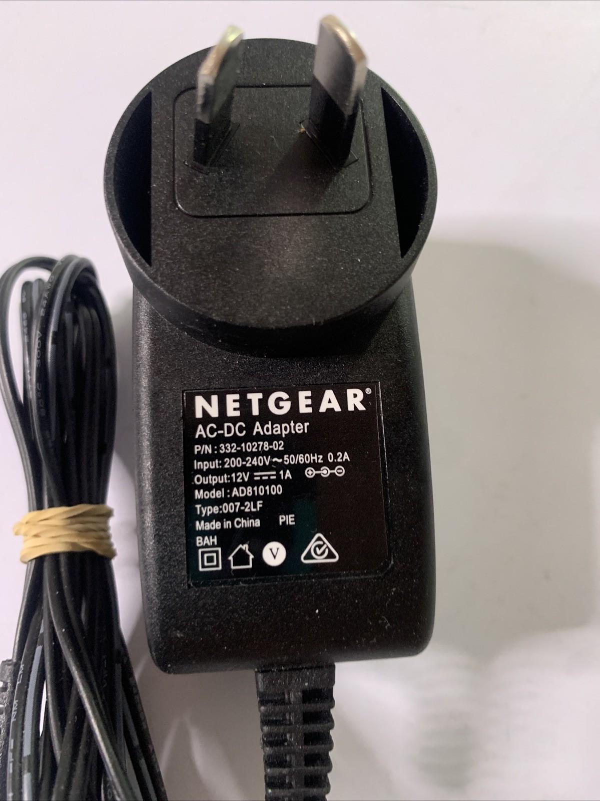 Genuine Netgear AC Adapter AD810100 Power Supply 12V 1A  332-10278-02 for Router