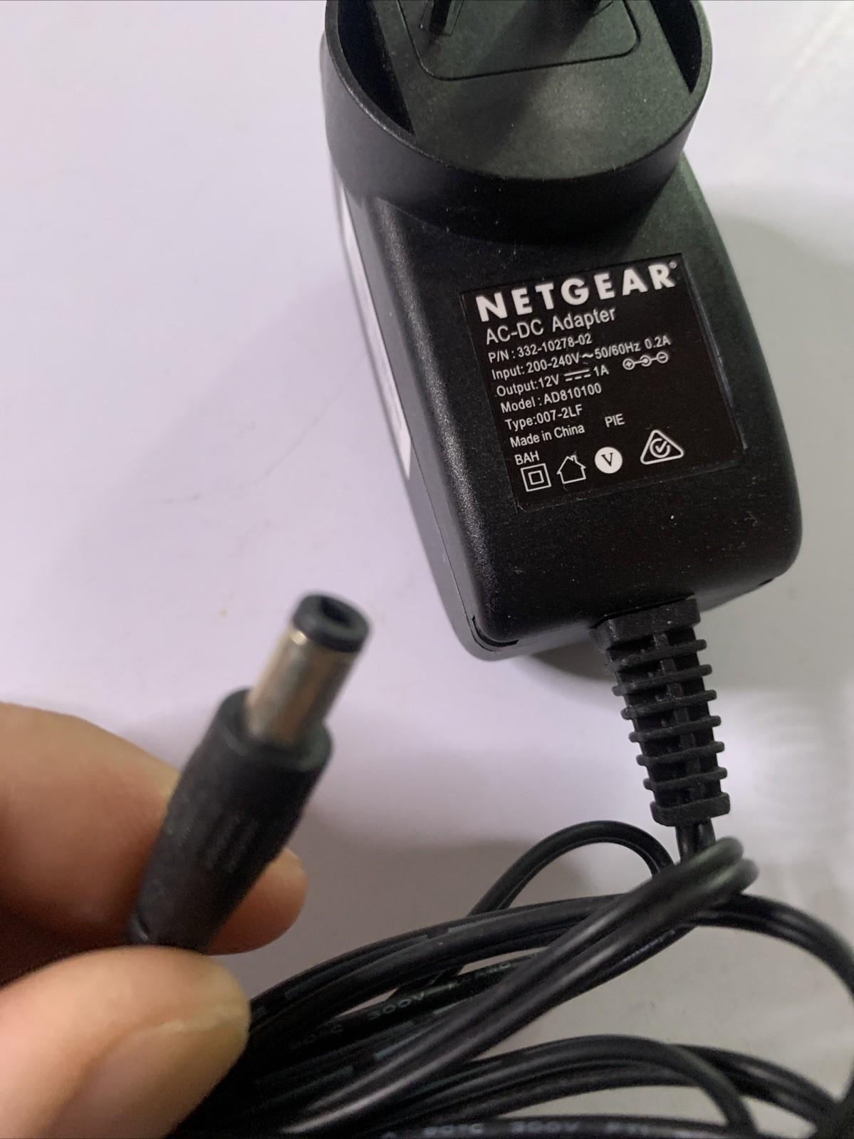 Genuine Netgear AC Adapter AD810100 Power Supply 12V 1A  332-10278-02 for Router