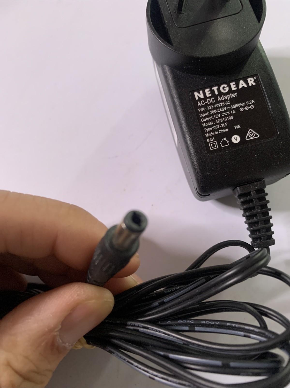 Genuine Netgear AC Adapter AD810100 Power Supply 12V 1A  332-10278-02 for Router