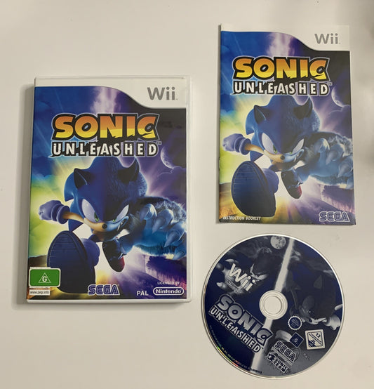 Sonic Unleashed 2008 Nintendo Wii Game PAL SEGA Game Complete