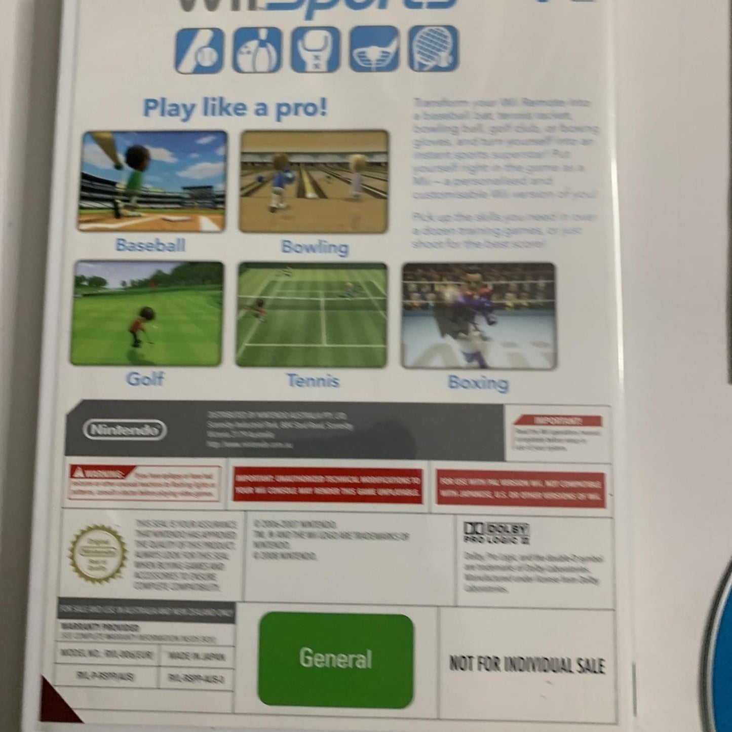 Wii Sports 2006 Nintendo Wii PAL Game Complete