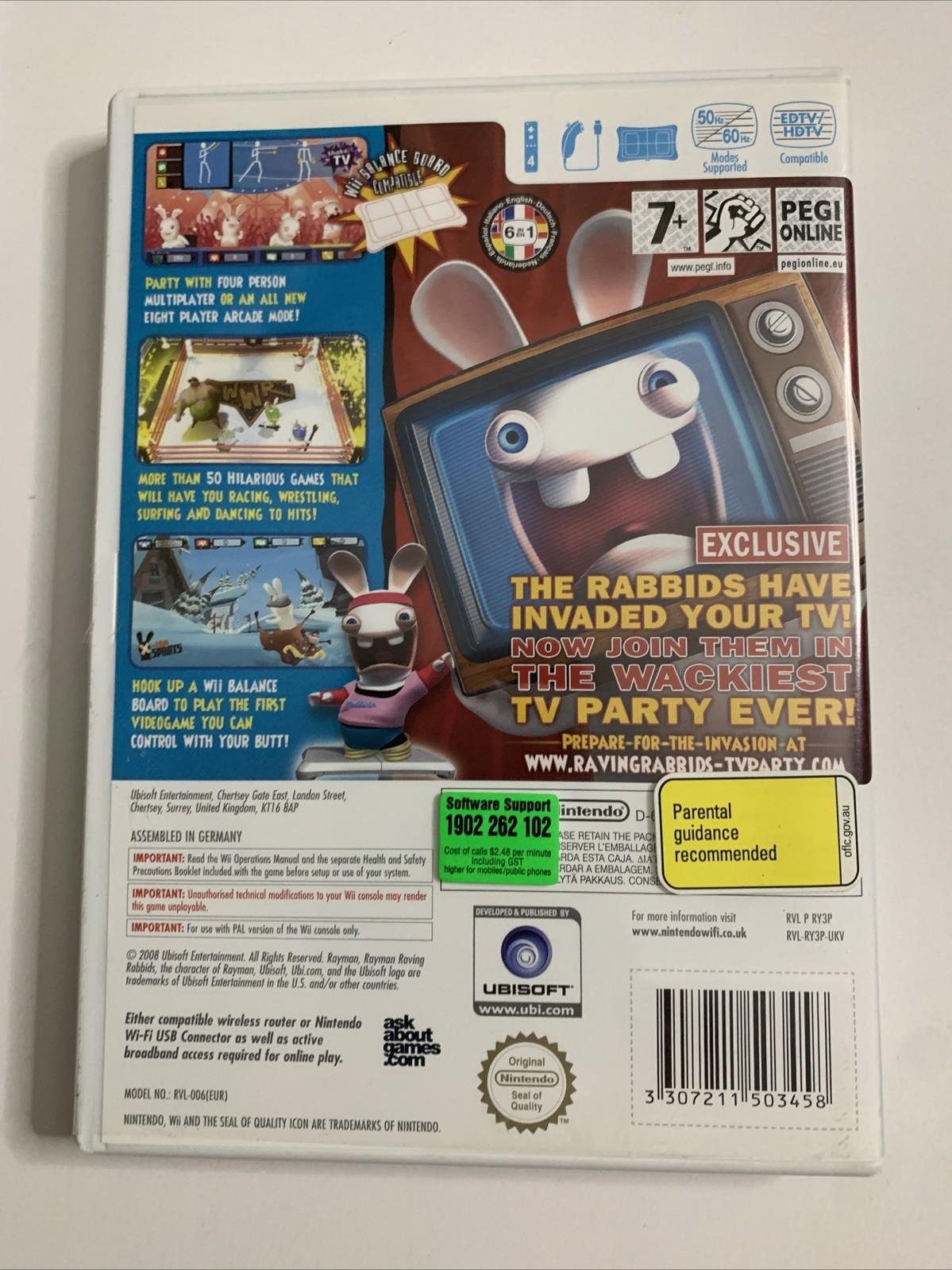 Rayman Raving Rabbids: TV Party 2008 Nintendo Wii PAL Game Complete