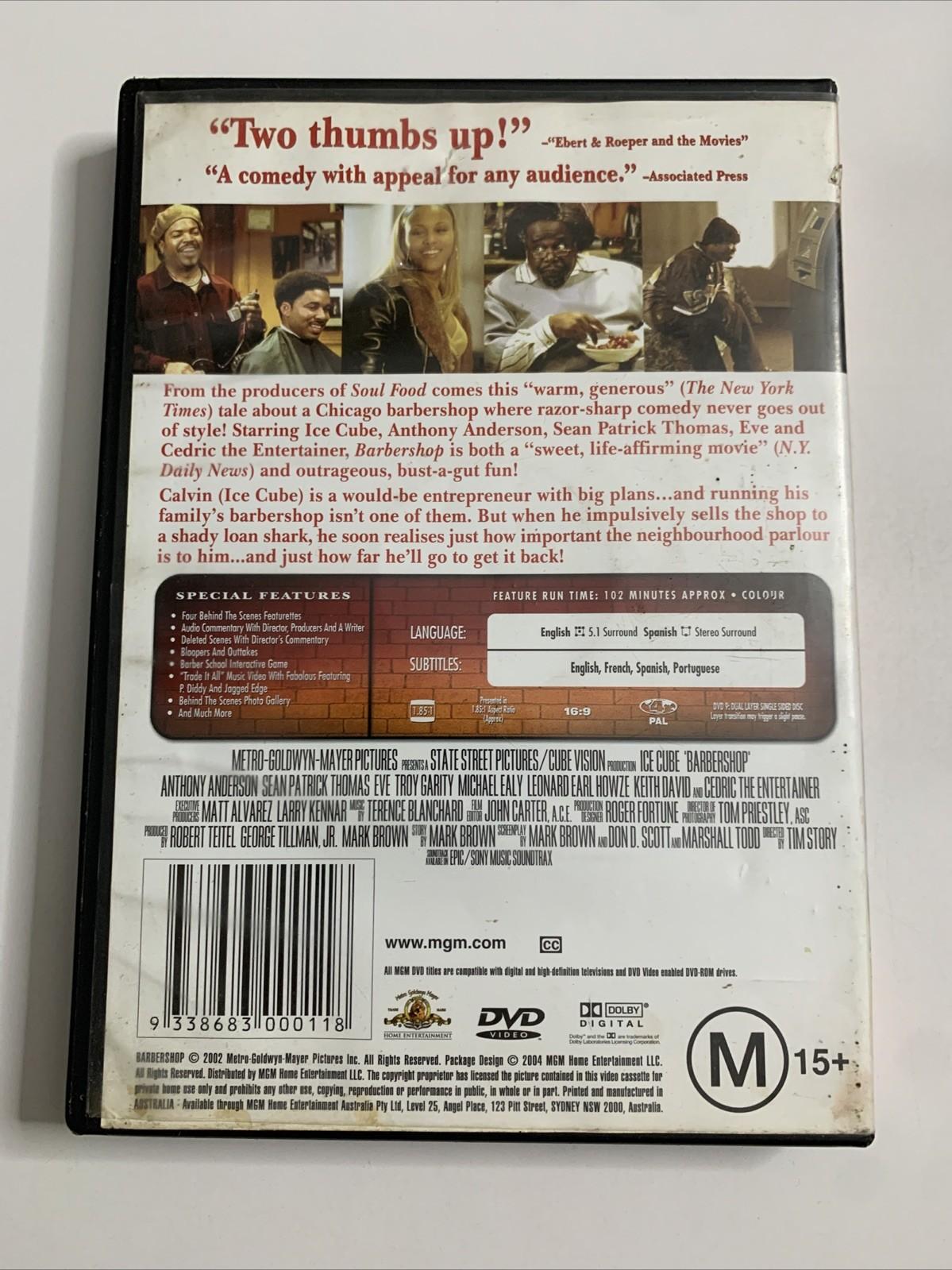 Barbershop (DVD, 2002) Ice Cube, Eve, Anthony Anderson  Region 4