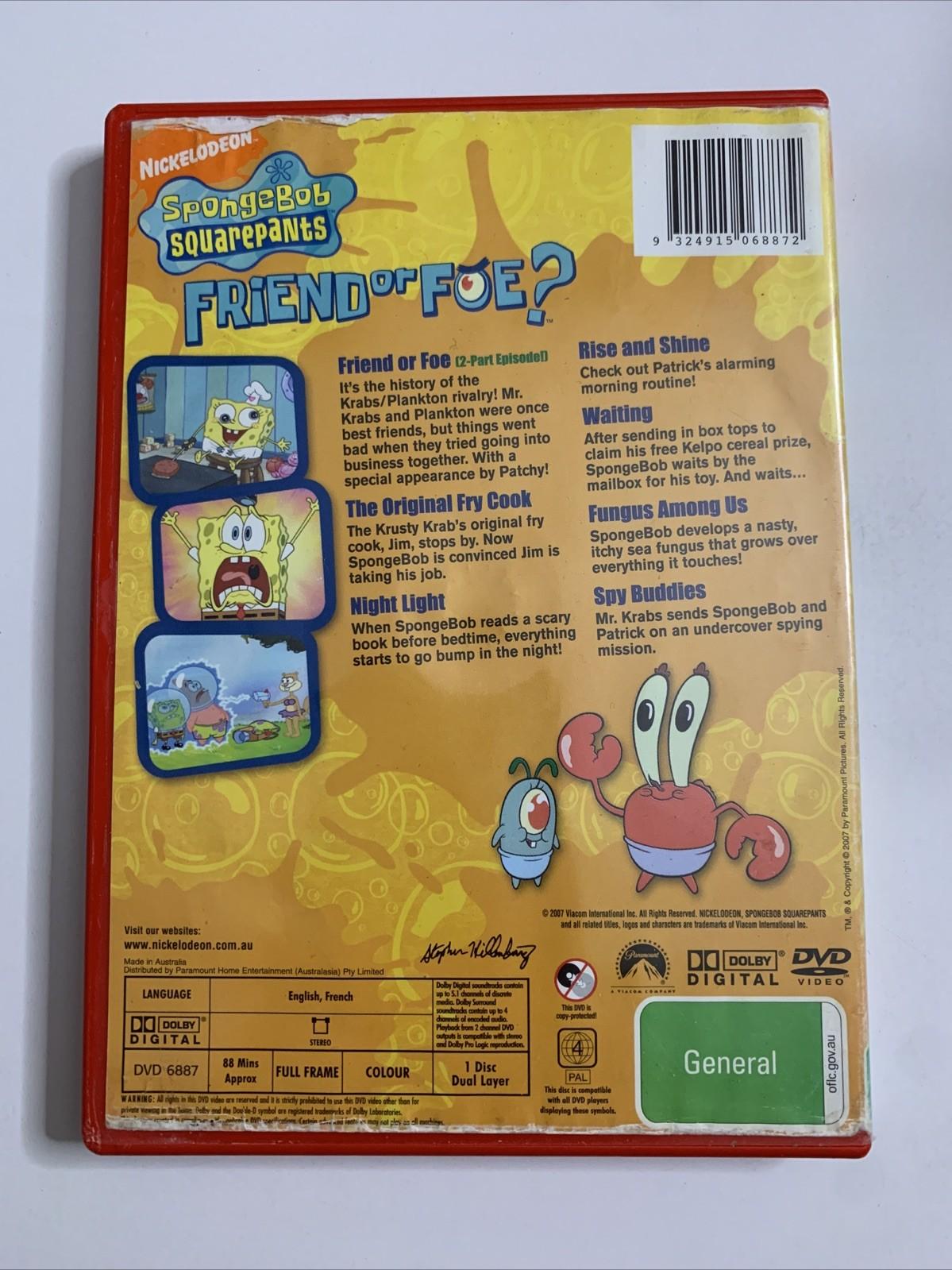 SpongeBob SquarePants: Friend Or Foe? (DVD, 2003) Animation Region 4