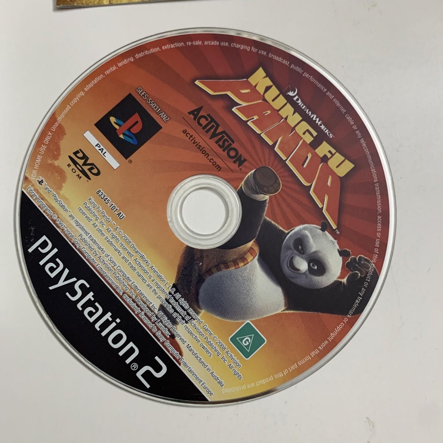 Kung Fu Panda 2008 PS2 Sony PlayStation 2 PAL Game Complete