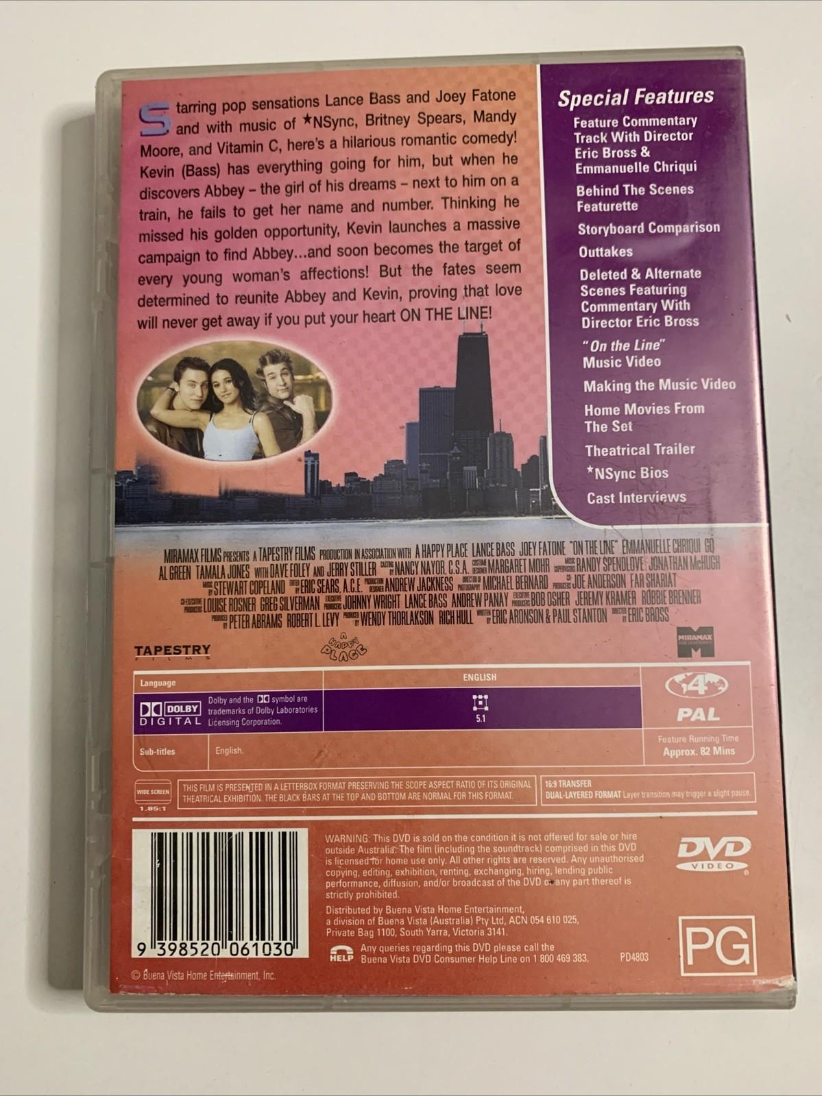 On The Line (DVD, 2001) Nsync, Jerry Stiller, Lance Bass, Dave Foley Region 4