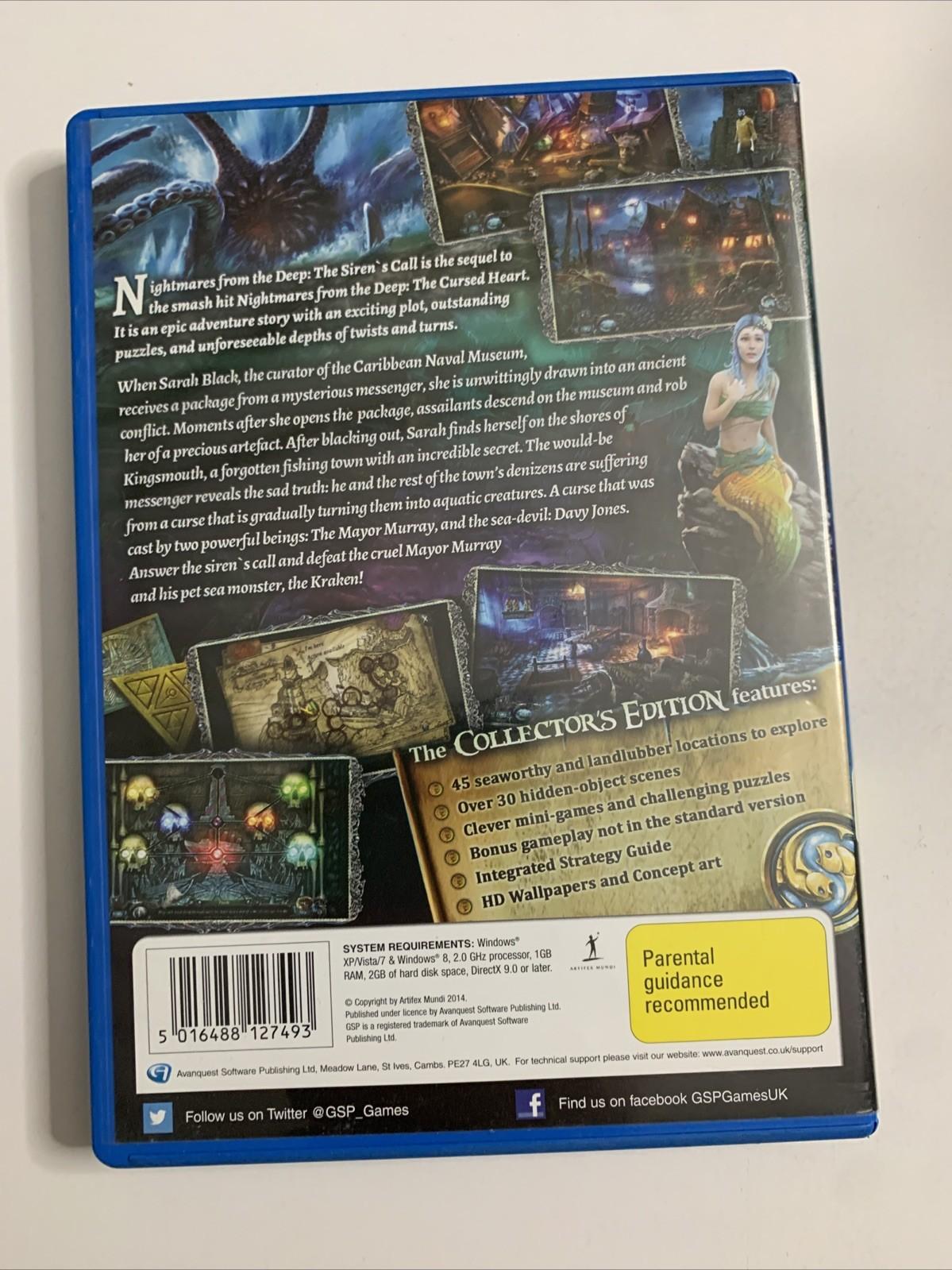 Nightmares From The Deep: The Siren's Call PC DVD Windows Hidden Object Game