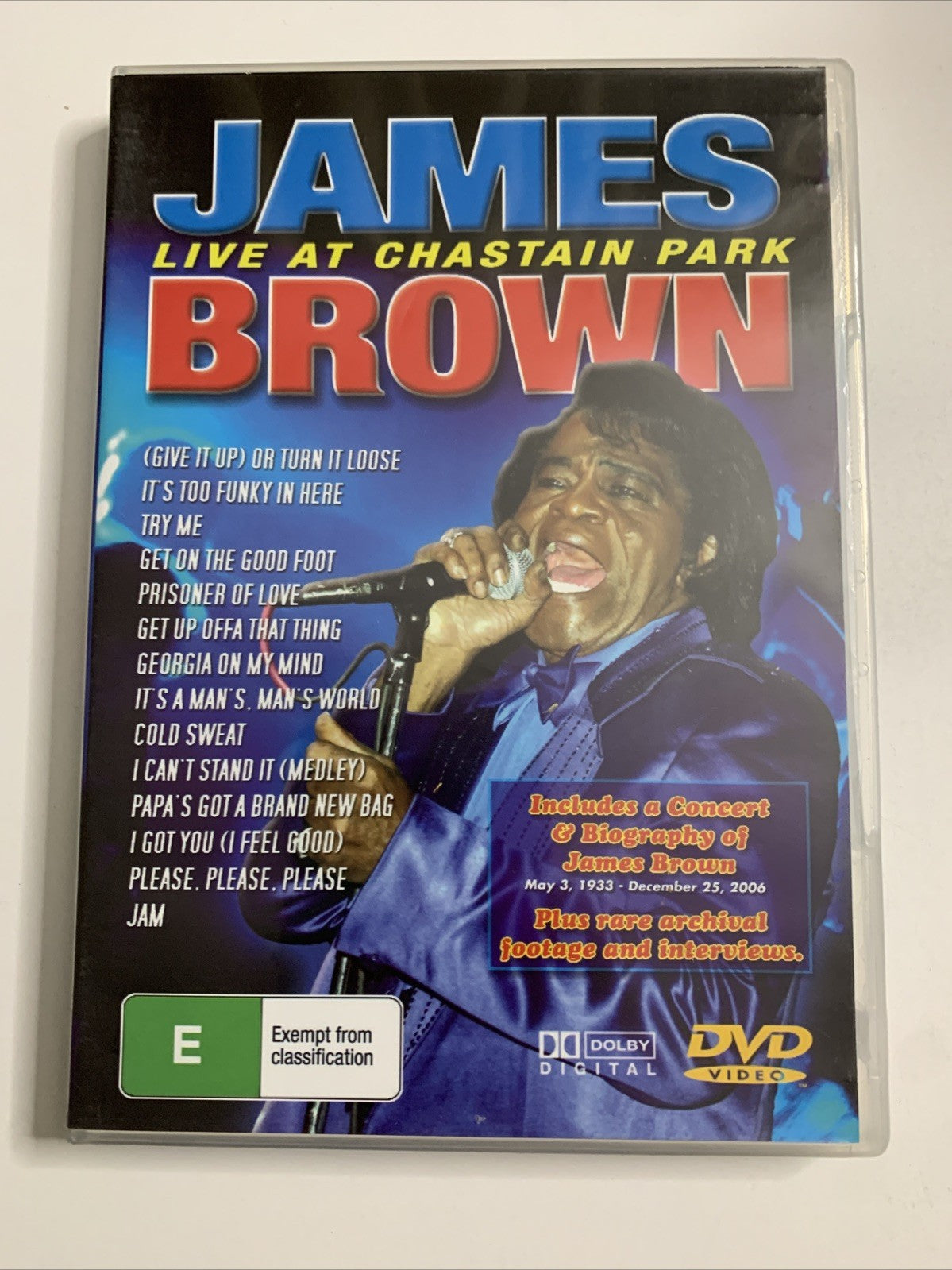 James Brown: Live At Chastain Park (DVD, 2004) All Regions NEW