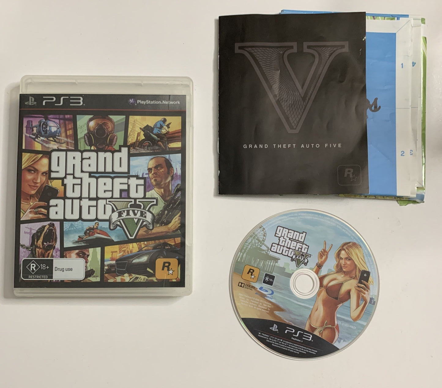 Grand Theft Auto V PS3 PlayStation 3 2013 Game Complete