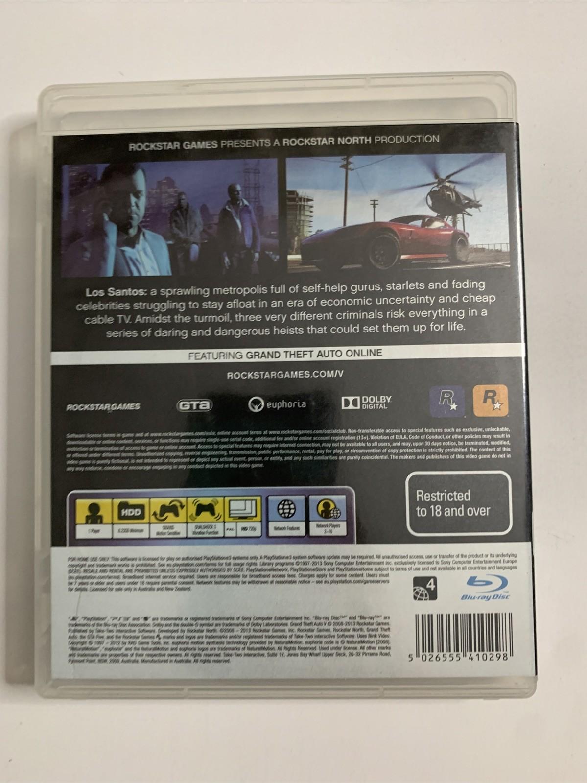 Grand Theft Auto V PS3 PlayStation 3 2013 Game Complete