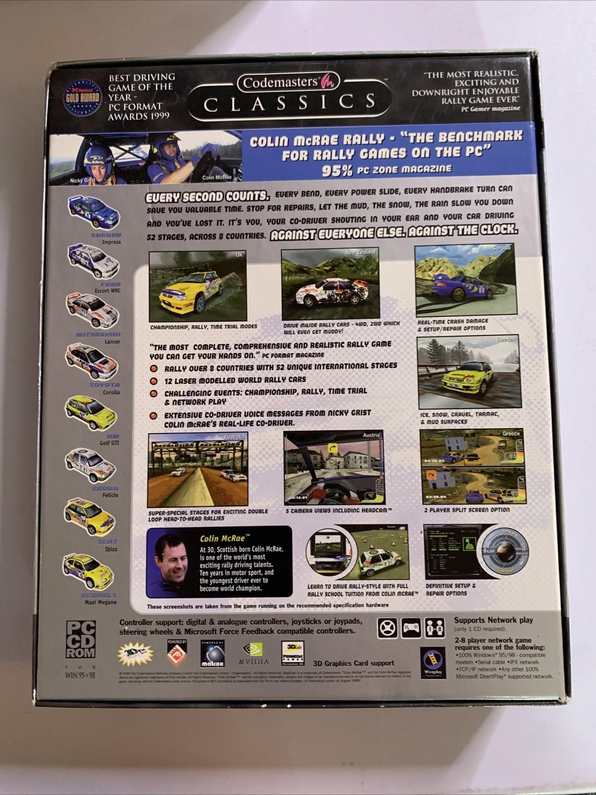 Colin McRae Rally PC-CD-ROM WIN 95-98 Windows With Big Box Game