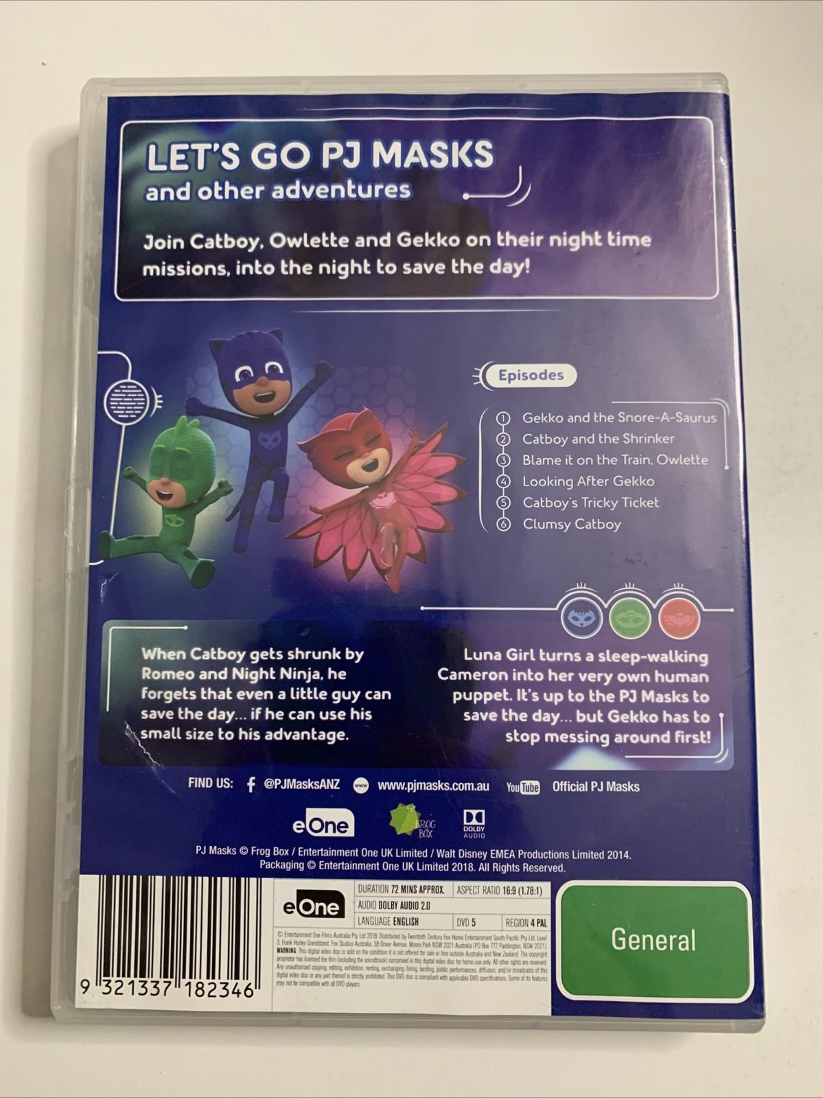 PJ Masks: Let's Go PJ Masks (DVD, 2017) Region 4