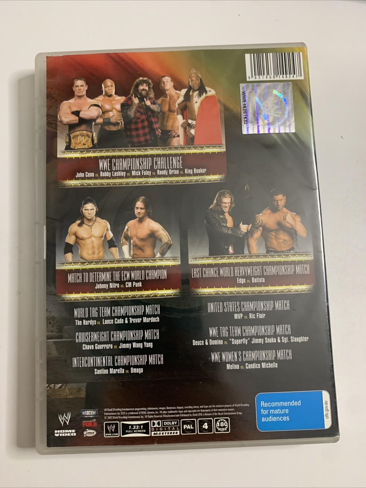 WWE Vengeance: Night Of Champions (DVD, 2007) Pro-Wrestling Region 4