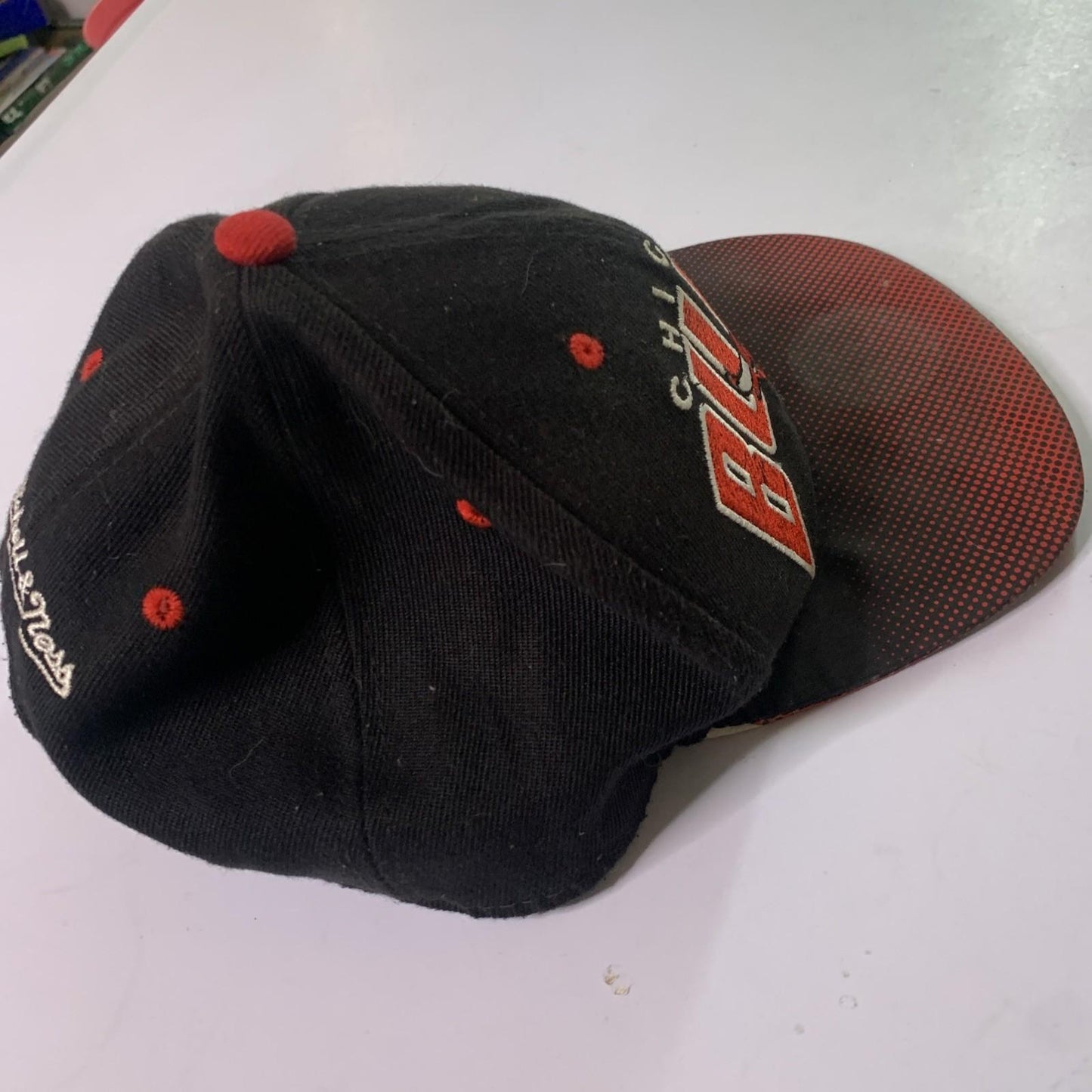 Chicago Bulls Cap Embroidered Snapback Mitchell And Ness