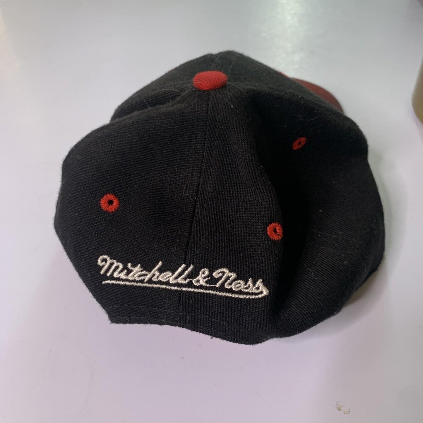 Chicago Bulls Cap Embroidered Snapback Mitchell And Ness