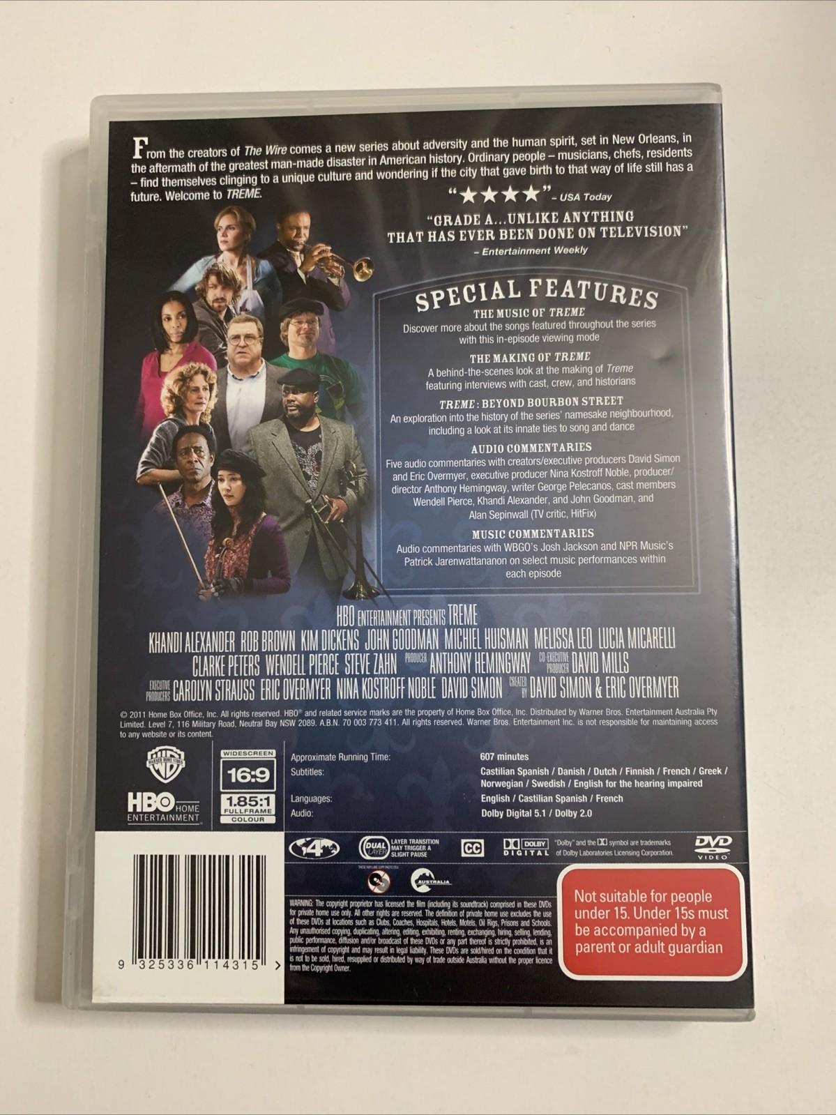 Treme : Season 1 (DVD, 2010, 4-Disc Set) Region 4