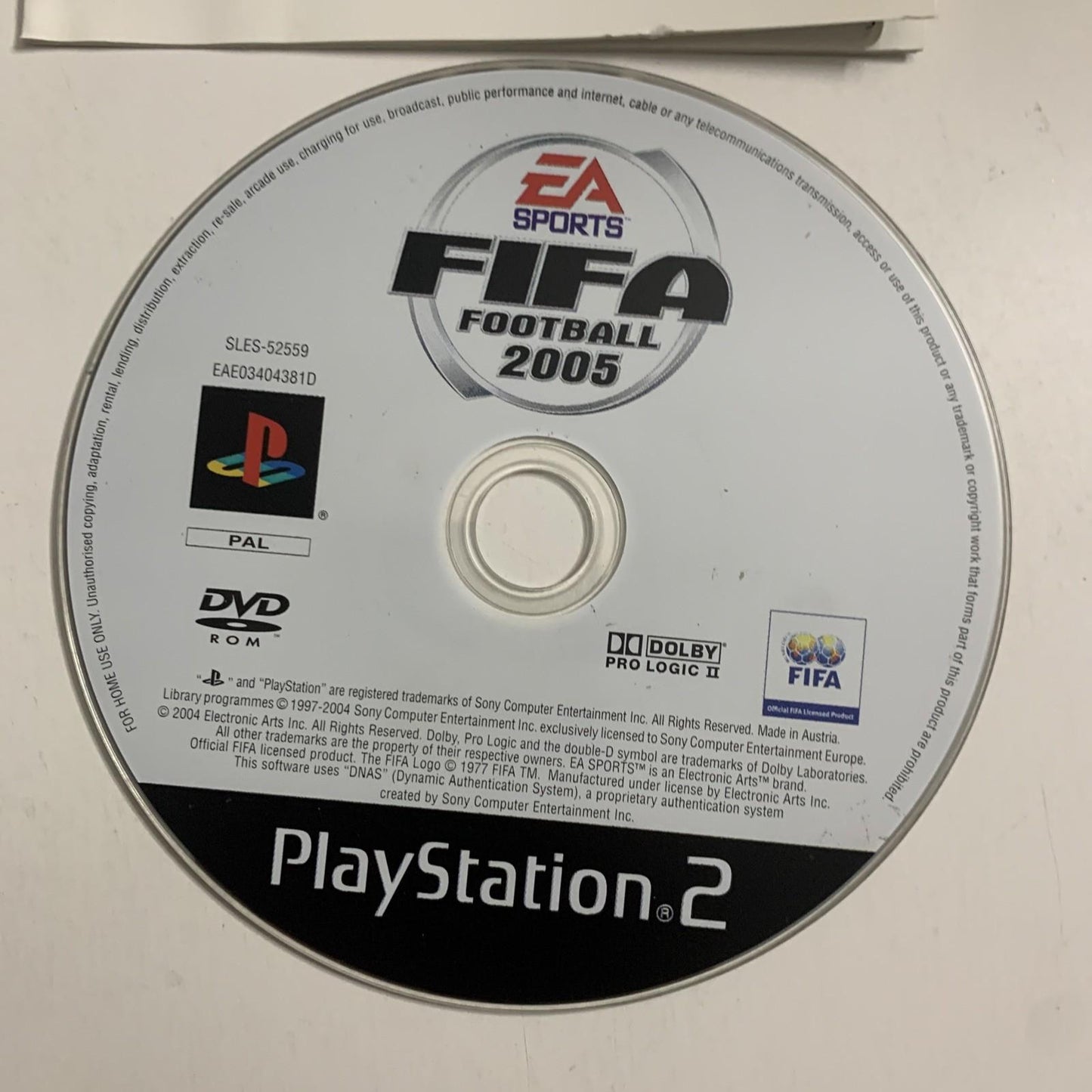 FIFA Football 2005 PS2 PlayStation 2 PAL EA Sports Game Complete