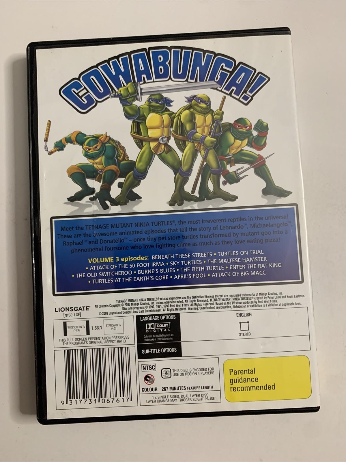 Teenage Mutant Ninja Turtles : Vol 3 (DVD, 1987) Original TV Series Region 4