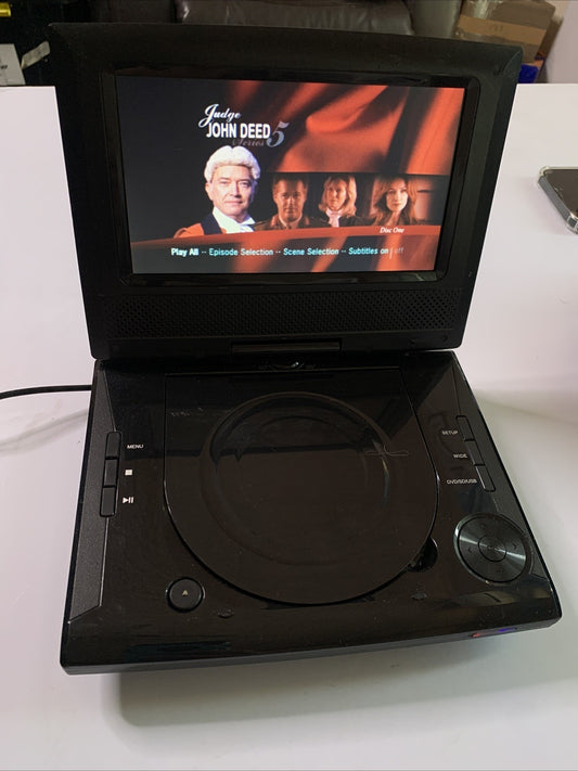 Laser 7" Portable DVD Player With Power Supply All Region Player DVD-PORTABLE-7