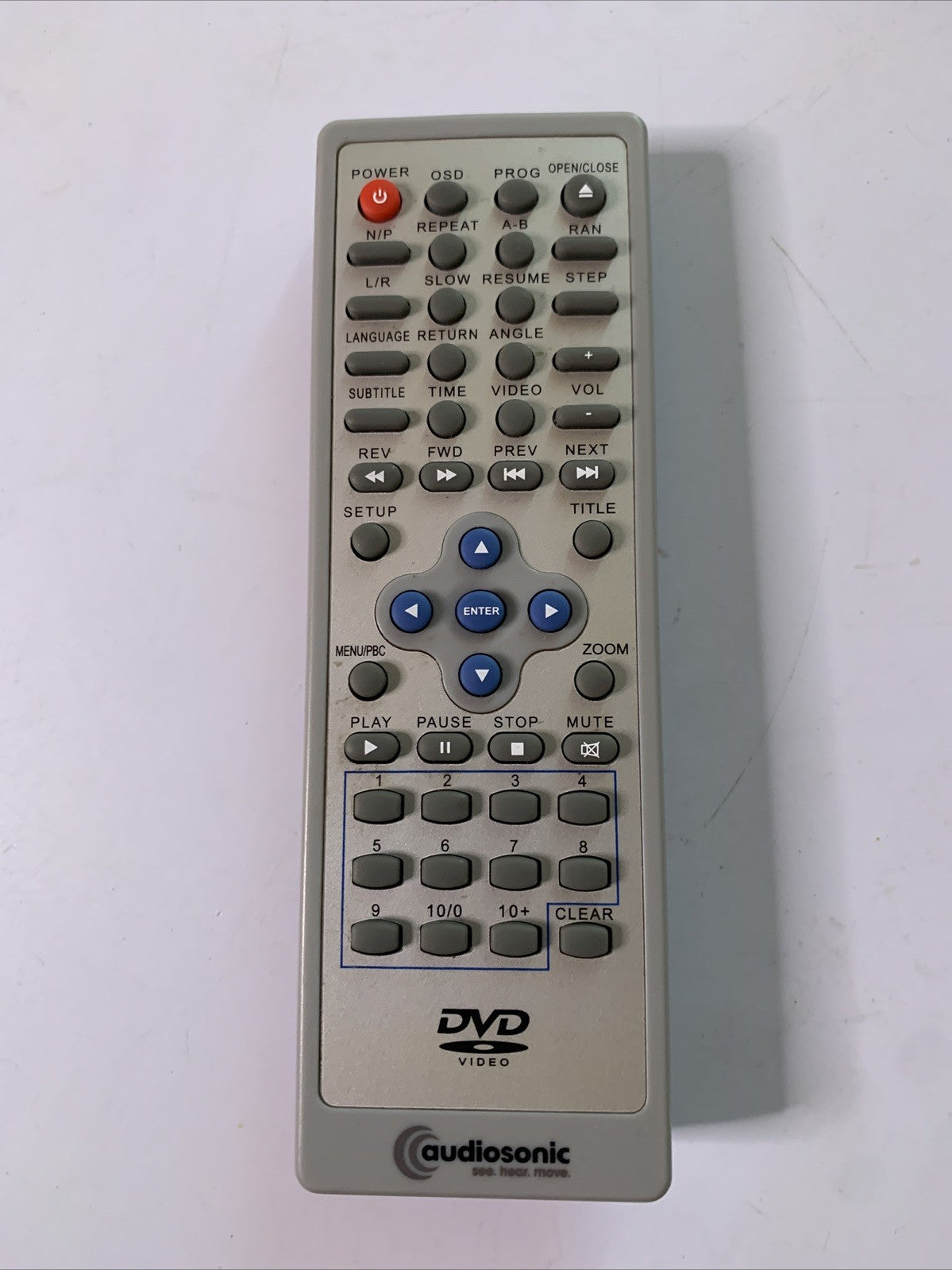 Genuine Ausiosonic DVD Remote Control CX-501 For Audiosonic DVD Player