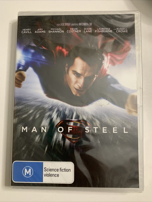 Man Of Steel (DVD, 2013) Amy Adams, Russell Crowe, Henry Cavill Region 4 NEW