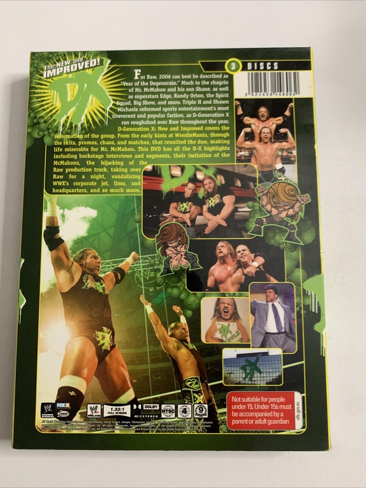 WWE DX The New And Improved (DVD, 2007, 3-Disc) Vince McMahon  Region 4