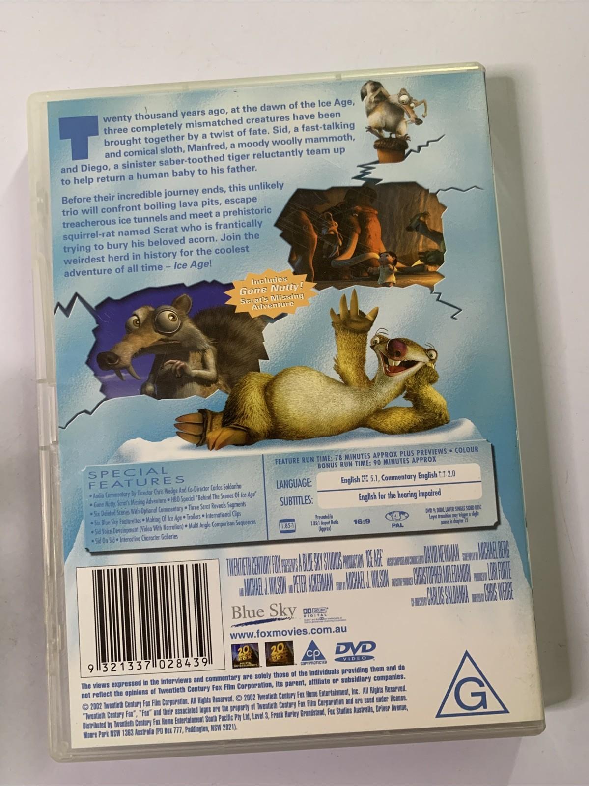 Ice Age (DVD, 2001) Denis Leary, Jack Black, John Leguizamo, Ray Romano Region 4
