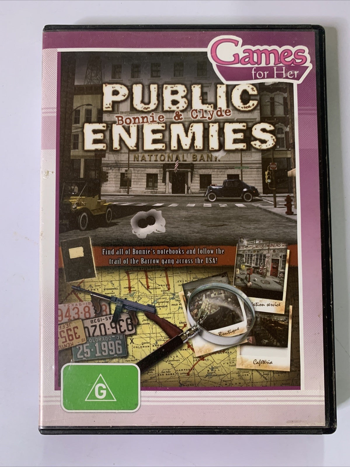 Public Enemies: Bonnie & Clyde PC Windows CD-ROM 2010 Hidden Object Game