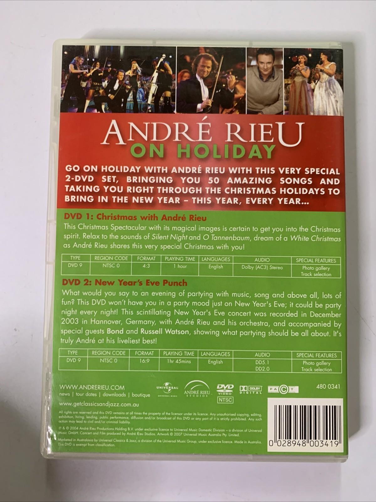 Andre Rieu On Holiday (DVD, 2007, 2-Discs) All Regions