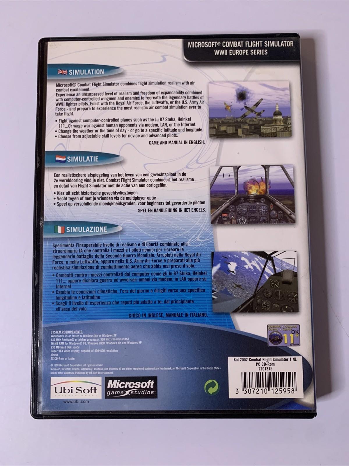 Microsoft Combat Flight Simulator WWII Europe Series PC CD-ROM Windows Game