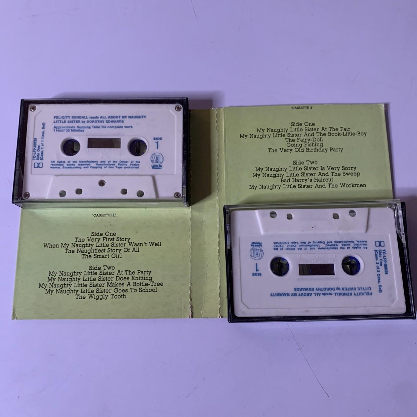 Felicity Kendal Reads All About My Naughty Sister (Cassette, 1977) TCL-LFP-80025