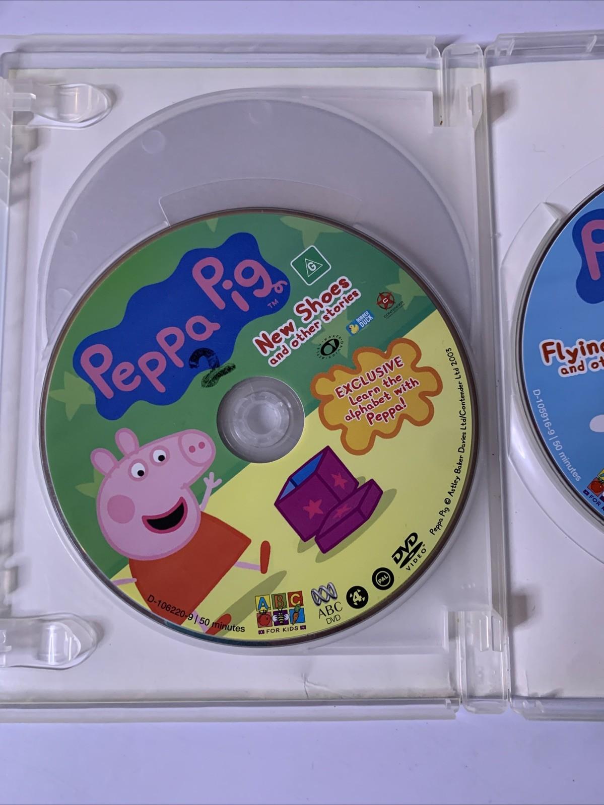 Peppa Pig: Muddy Puddles, Flying A Kite, New Shoes (DVD, 3-Disc) Region 4
