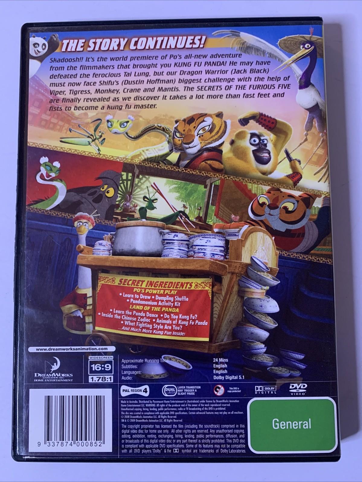 Secrets Of The Furious Five (DVD, 2008) DreamWorks Animation Region 4