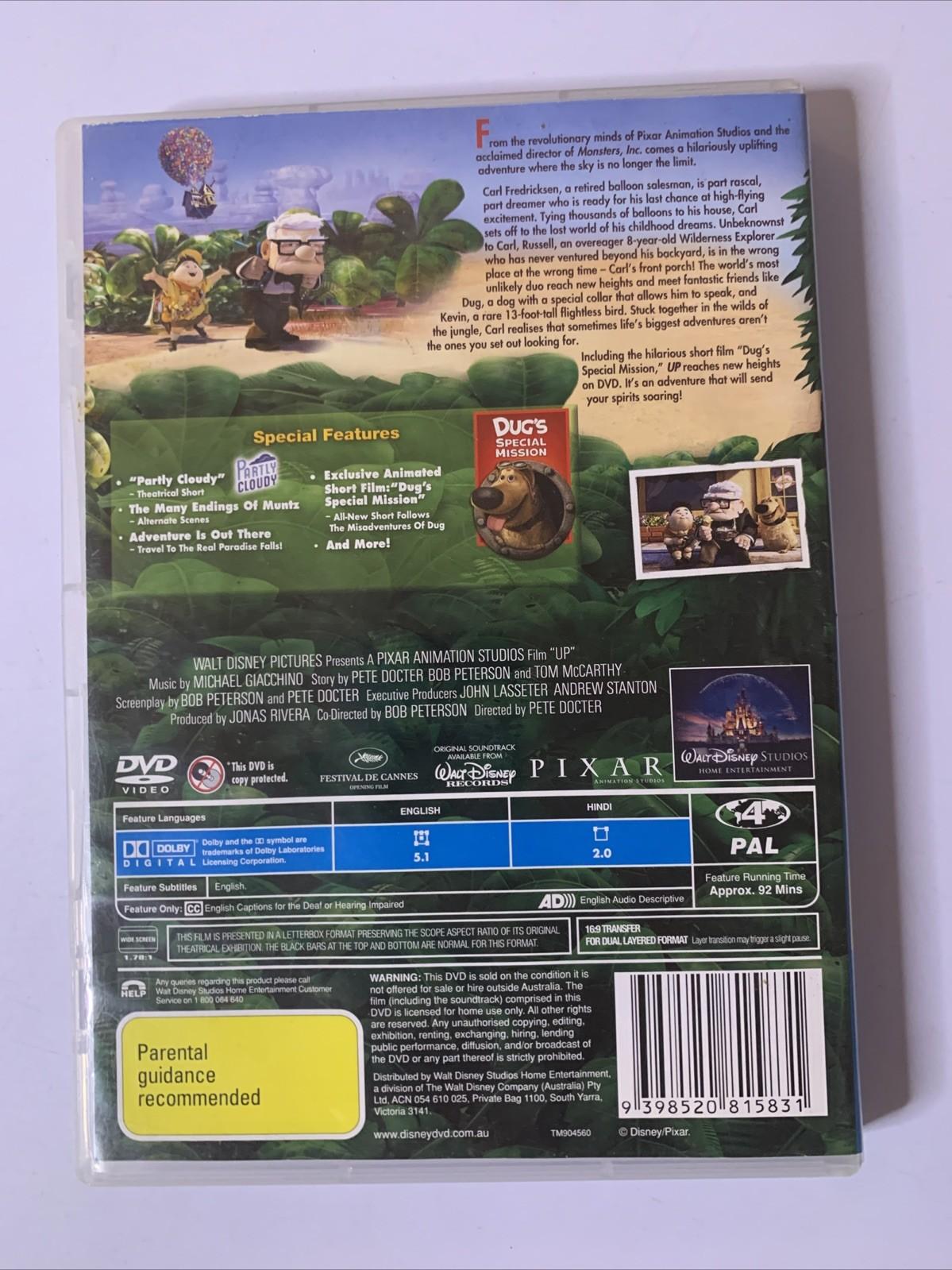 Up (DVD, 2009) Disney Pixar Animation Film Region 4