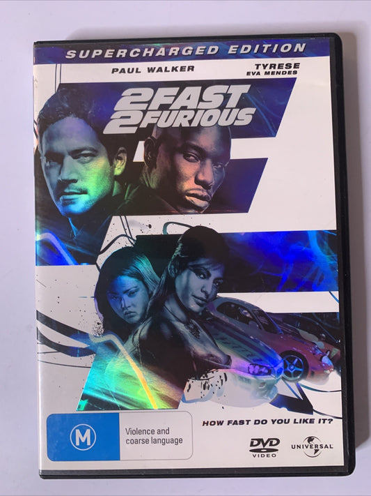 2 Fast 2 Furious Supercharged Edition (DVD, 2003) Paul Walker Region 4