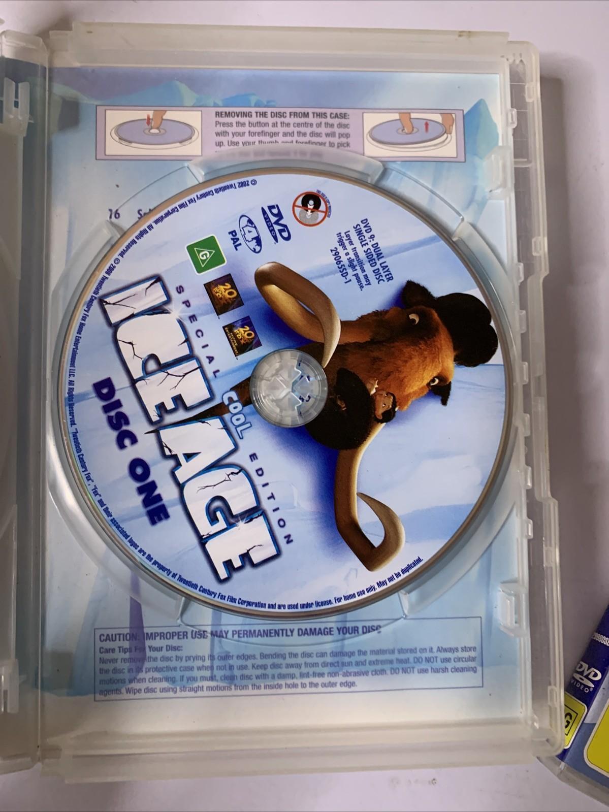 Ice Age 1 & 2 (DVD, 2-Disc) Animation Film Region 4