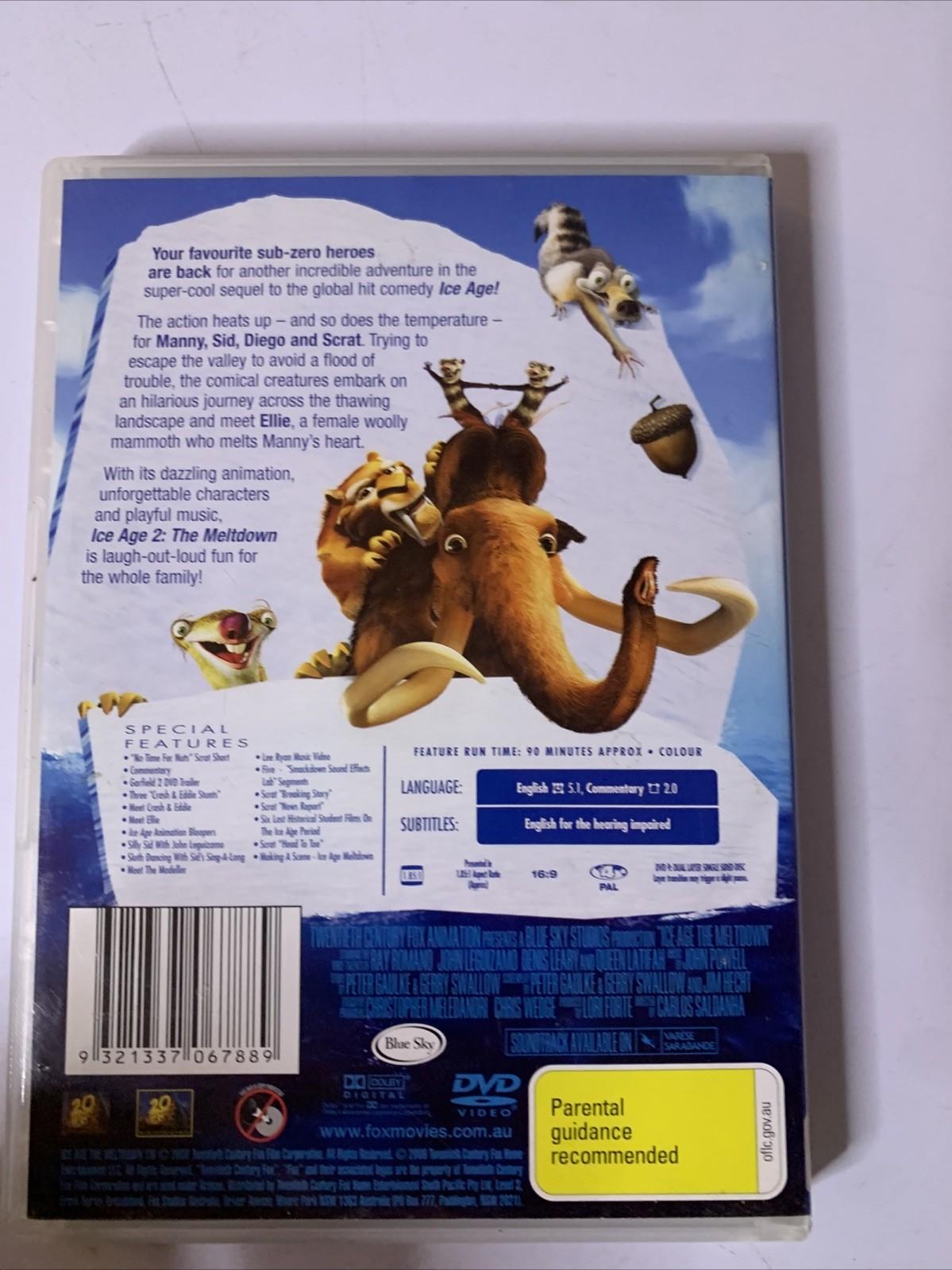 Ice Age 1 & 2 (DVD, 2-Disc) Animation Film Region 4
