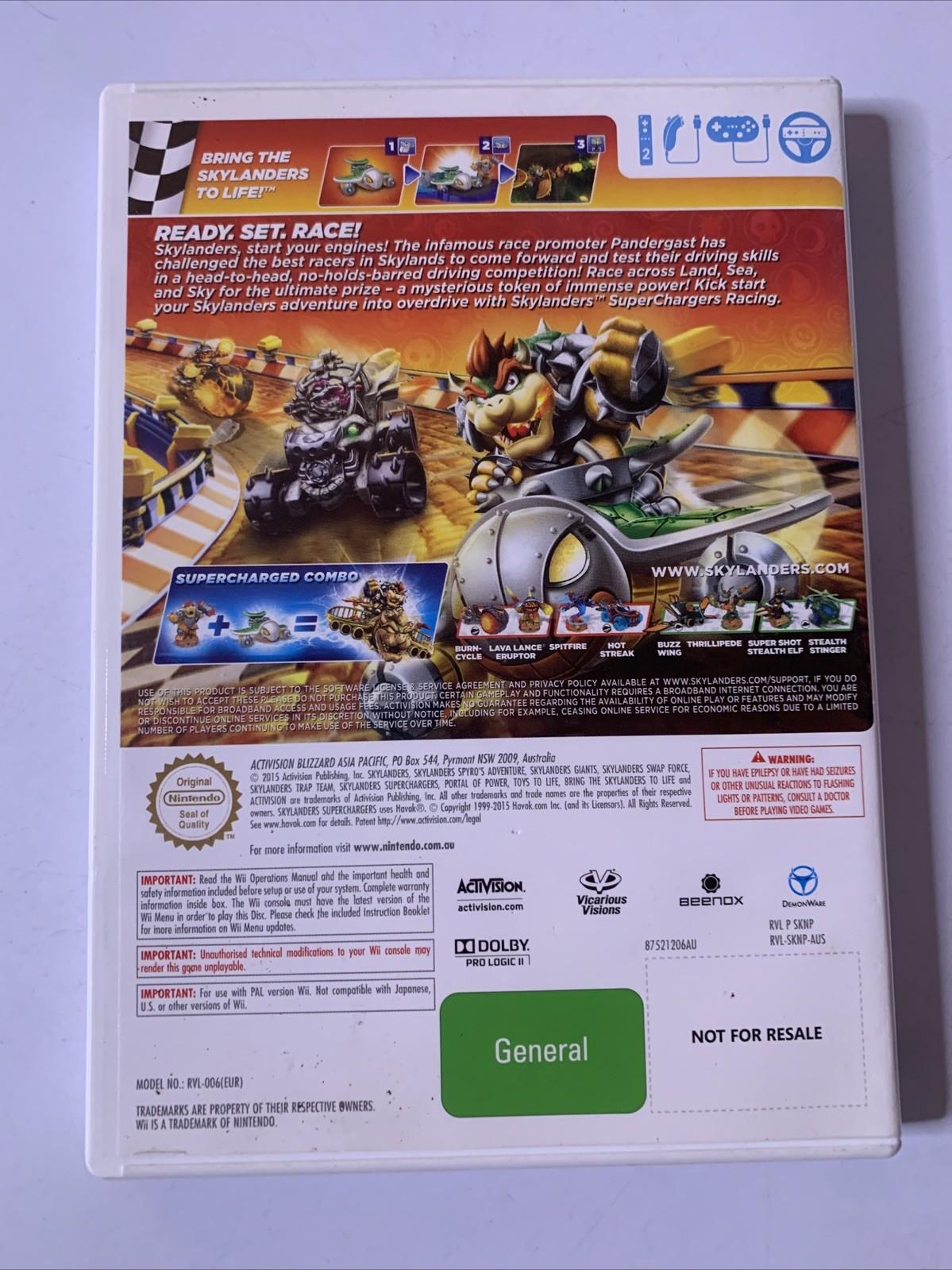 Skylanders Superchargers Racing 2015 Nintendo Wii PAL Game